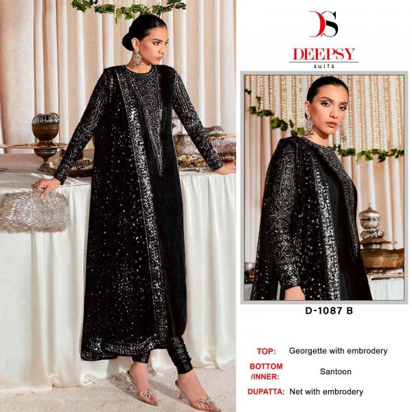 Deepsy D 1087 Fancy Georgette Designer Pakistani Suit Collection